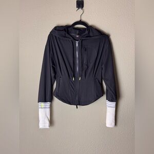 FREE PEOPLE MOVEMENT CORSET STYLE SMALL BLACK HOODIE